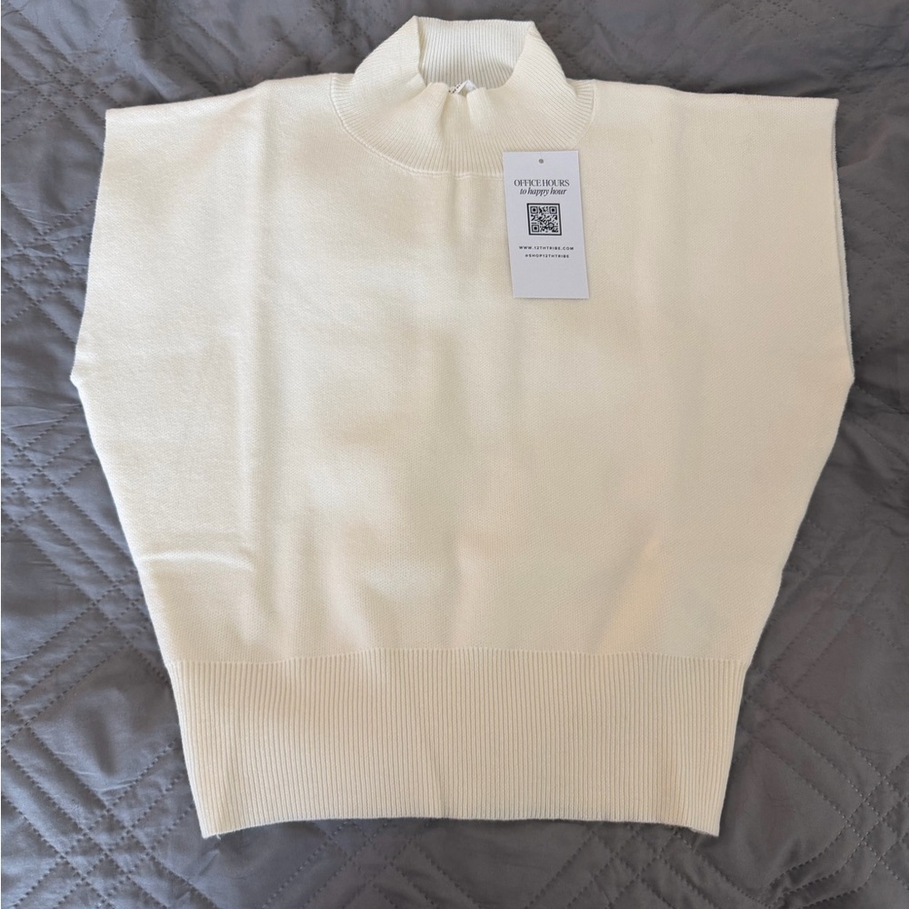 12th Tribe Cream Turtleneck Sweater